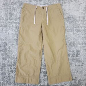 Horny Toad Pants Womens Size 6 Beige Wide Leg Cropped Athleisure Hiking